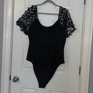 Black butterfly bodysuit